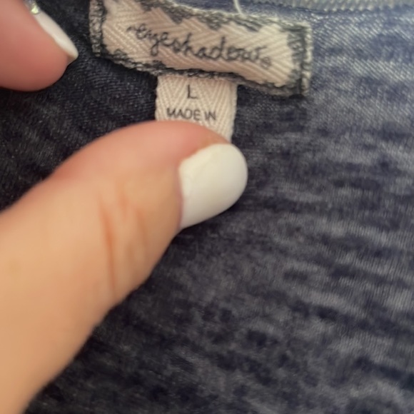 EYESHADOW | Women’s Anchor Print Navy and White Racerback Tank Top Size Large - Picture 3 of 4